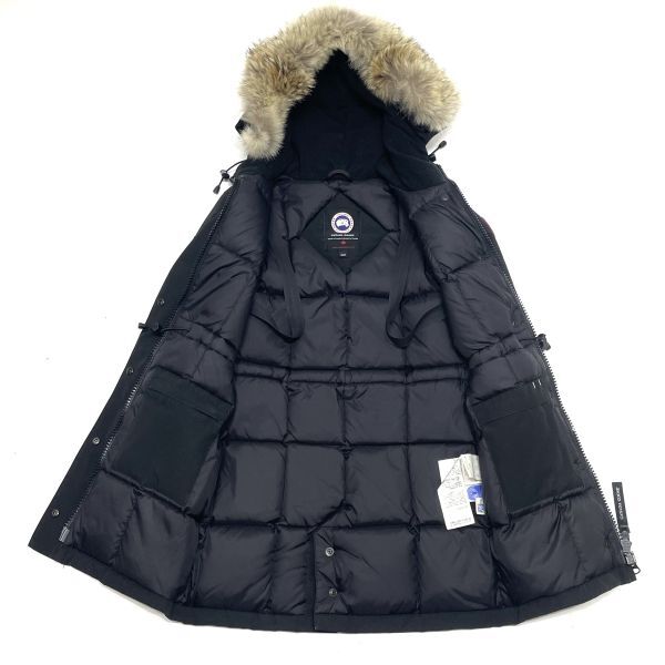 正規品 CANADA GOOSE カナダグース 3037LA R VICTPRIA PARKA ヴィクトリア パーカー ダウンジャケット コヨーテファー ロゴワッペン XS 黒_画像5