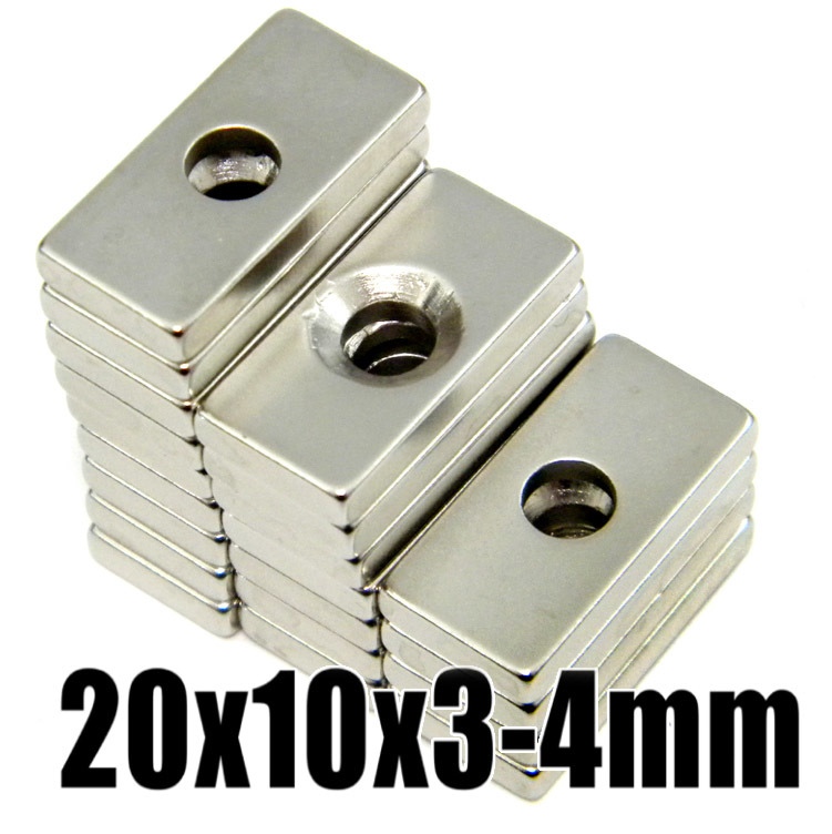 * Neo Jim magnet super powerful square shape [ 20mm×10mm x thickness 3mm plate hole 4mm ][20 piece set ]**