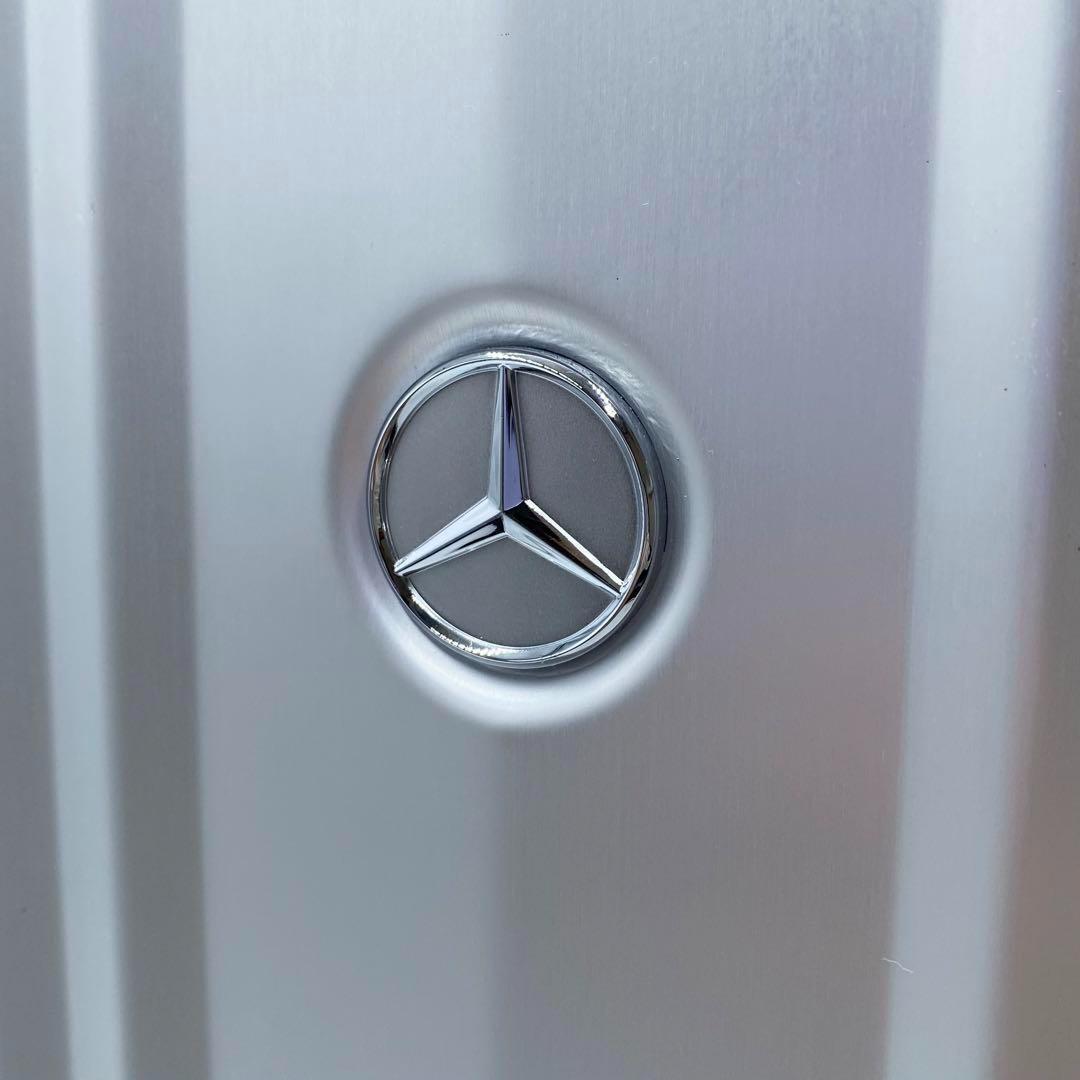 【美品 非売品】メルセデスベンツ Mercedes Benz キャリーケース 65L 4輪 アルミ スーツバッグ 大容量 出張 ビジネス シルバー メンズ 