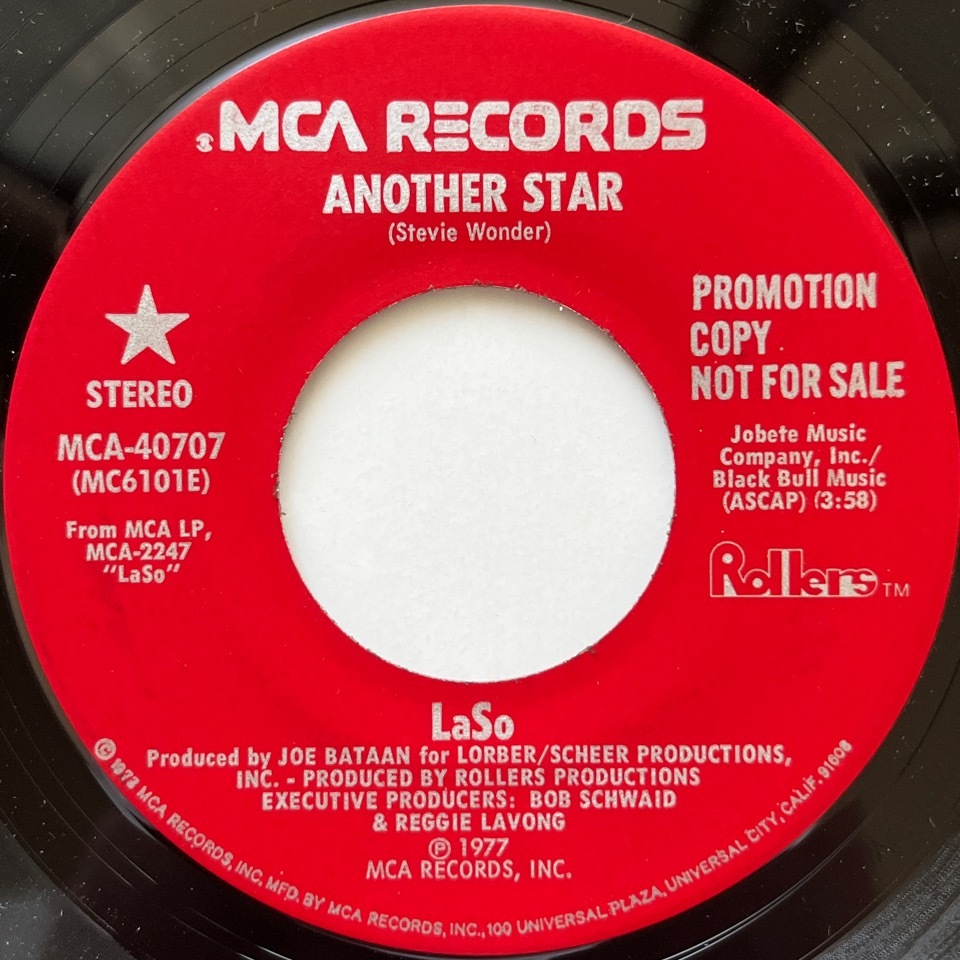 【試聴 7inch】LaSo / Another Star 7インチ 45 muro koco フリーソウル Joe Bataan Stevie Wonderの画像1