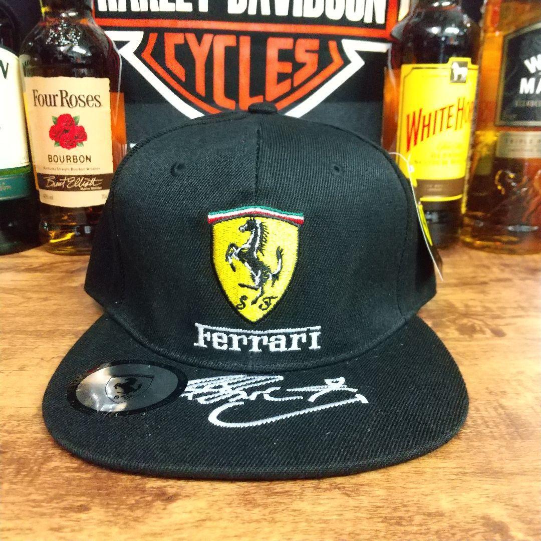 即決 新品 送料無料 フェラーリ Ferrari キャップ CAP F1 サーキット エンジン 黒 イタリア 鈴鹿サーキット 開発製造の画像6