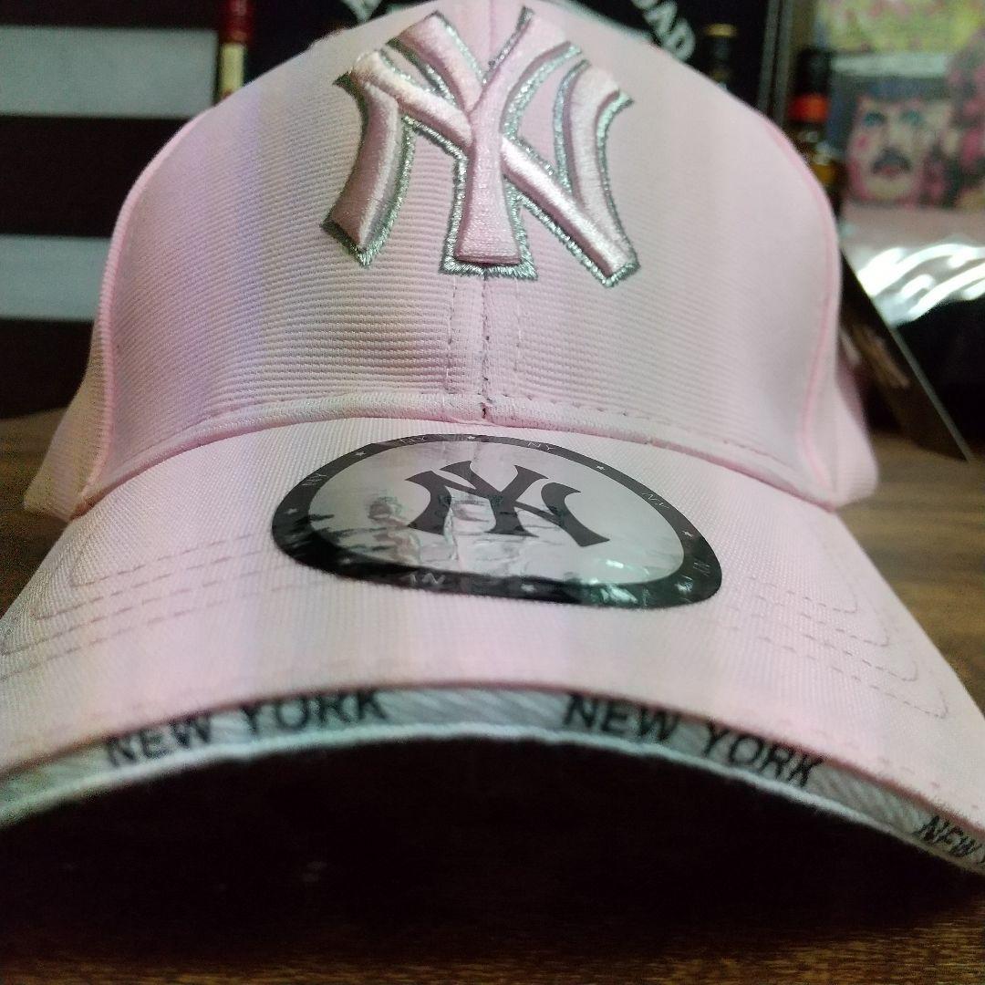 即決 新品 送料無料 ヤンキース NY キャップ CAP ピンク ベースボール メジャーリーグ MLB 野球 アメリカ 大リーグの画像6
