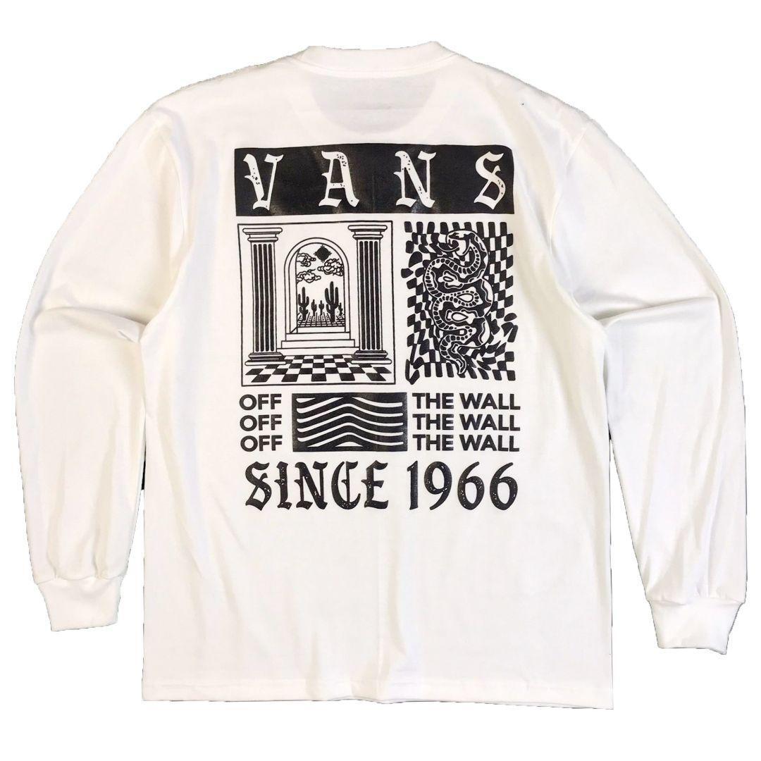 即決　新品　送料無料　バンズ　VANS　ストリート系　アメカジ　トップス　長袖Tシャツ　ロンT　ロングT　白　Mサイズ_画像3