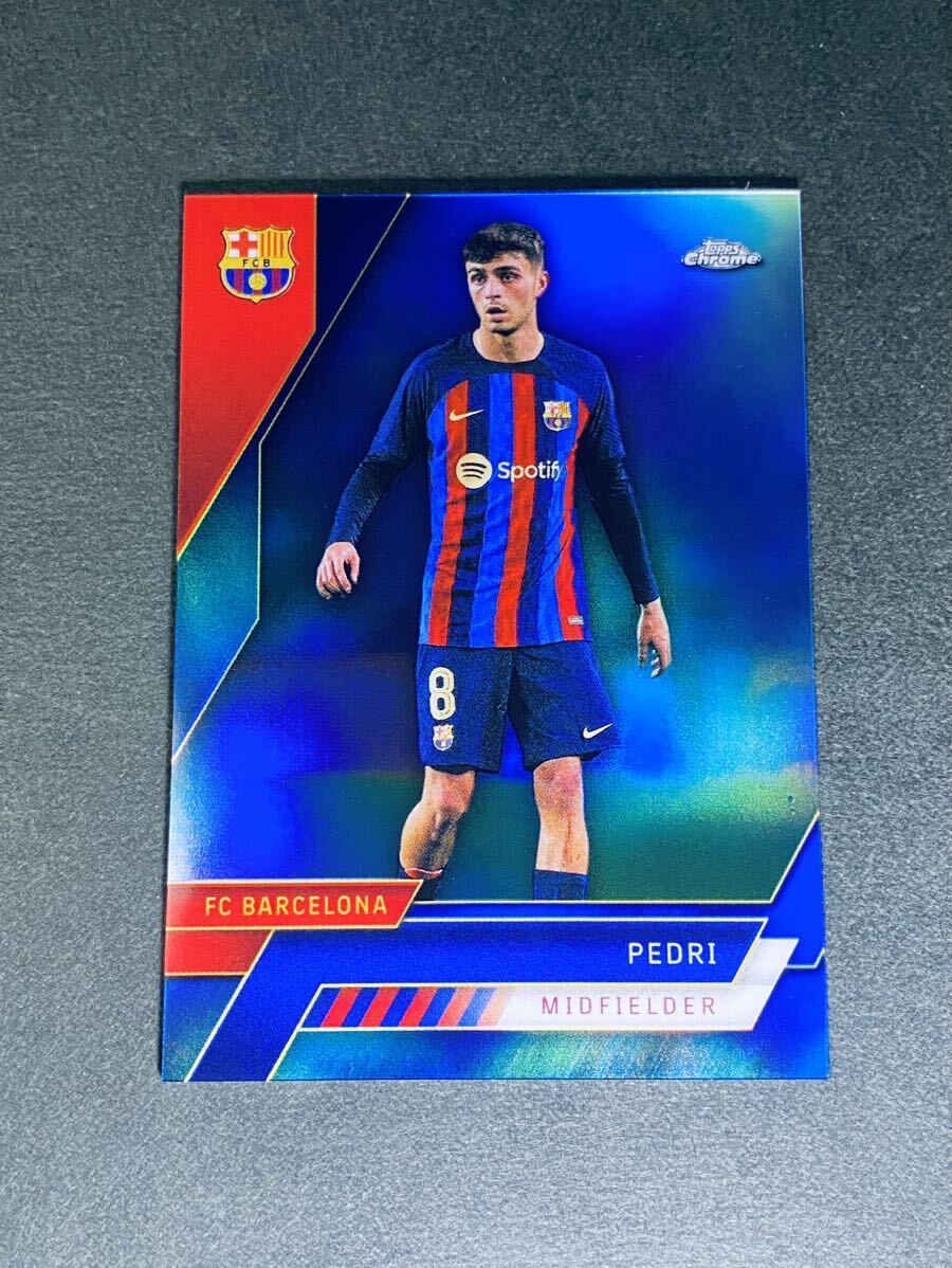 2022-23 Topps Chrome FC Barcelona PEDRI Blue Refractor /75の画像1