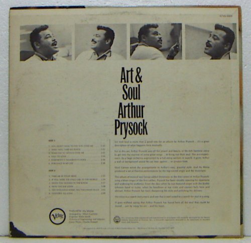 LP,ARTHUR PRYSOCK　ART & SOUL 輸入盤_画像2