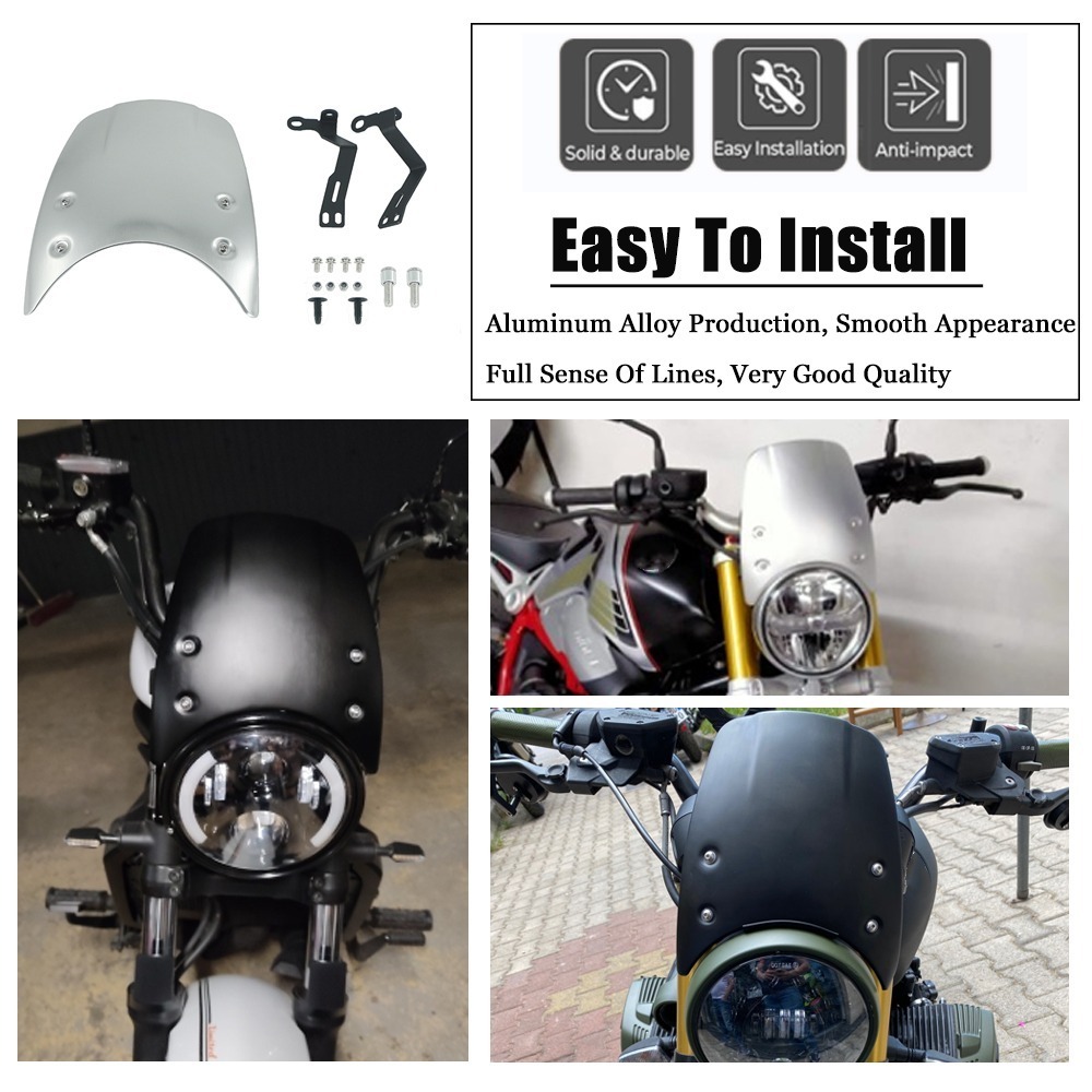 Bmw RNineT レーサー Pure Urban スクランブラー 2014-2020 フロント ガラス ウィンド デフレクターの画像2