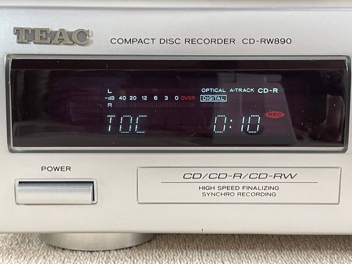 TEAC CD-RW890 CDレコーダー中古動作確認済 取説、リモコン付属の画像10