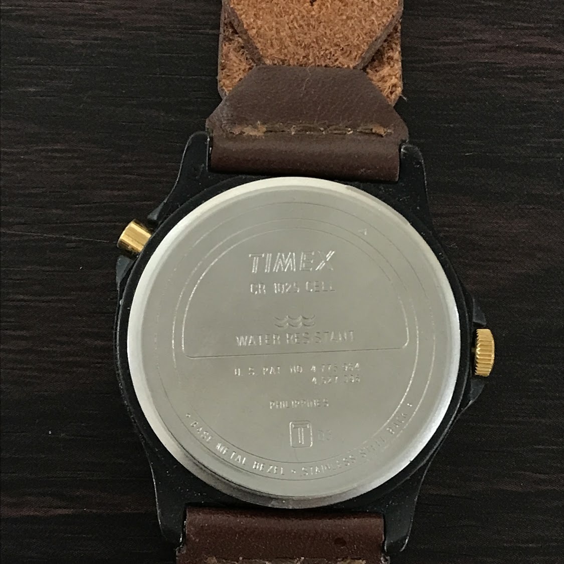 [ITB7HGA61A7E]TIMEX INDIGLO Timex Indy Glo наручные часы Gold цвет чай цвет Brown кожа ремень 