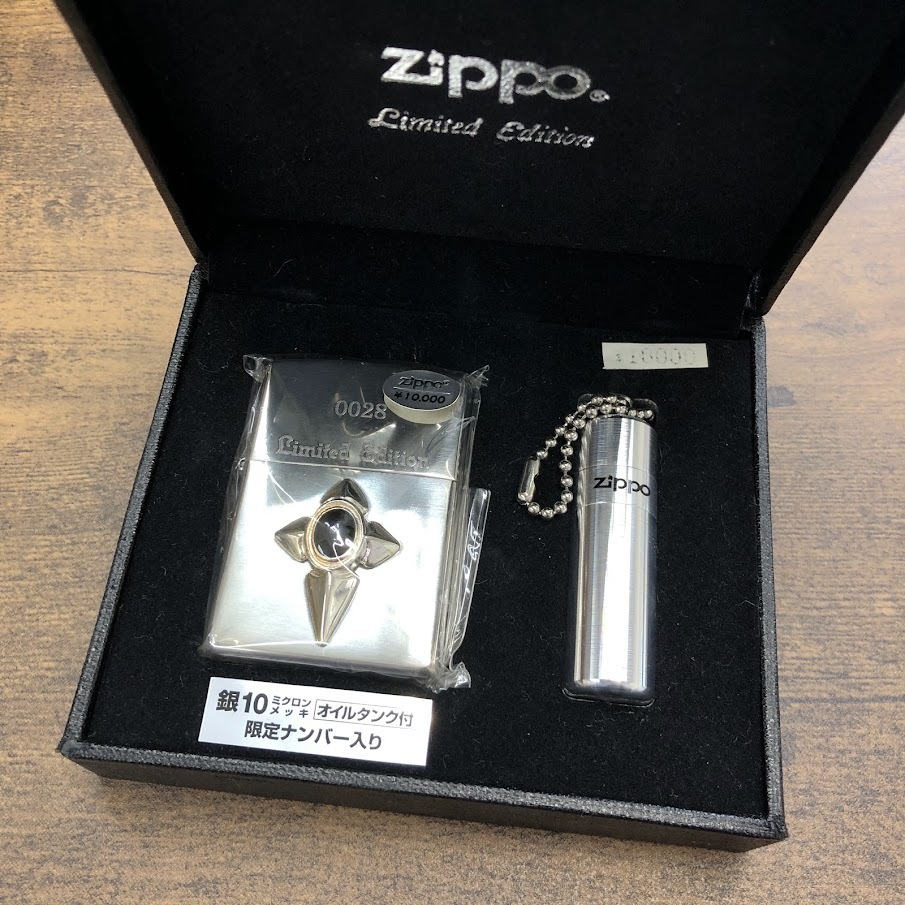 【ITOGGQQBEMYO】ZIPPO Limited Edition クロス 黒石 限定ナンバー入り USA リミテッド エディション オイルライター_画像1