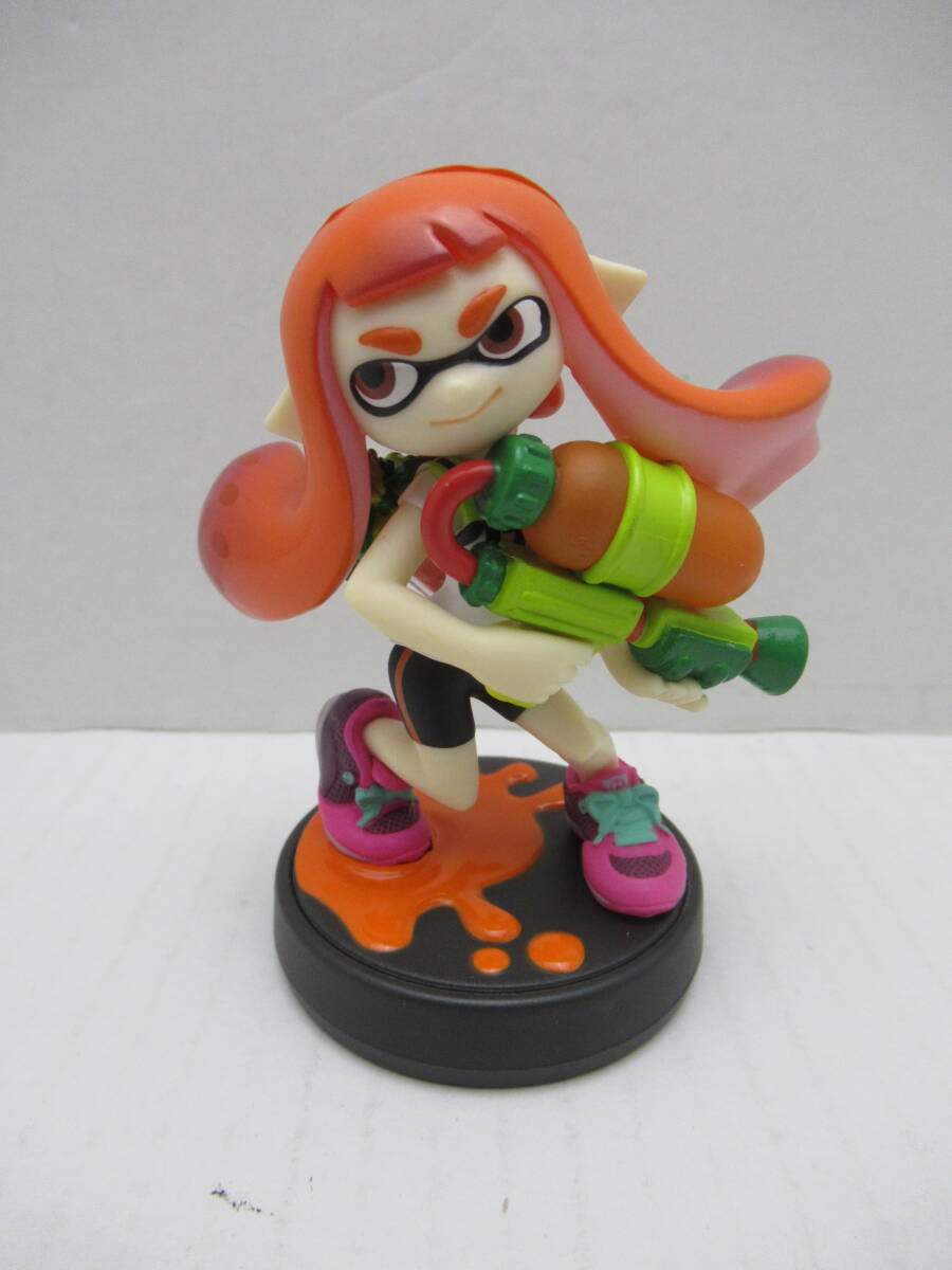 61/Q788★amiibo アミーボ スプラトゥーンシリーズ【ガール:オレンジ】★アミーボ本体 単品★任天堂★動作確認済/初期化済 中古の画像1