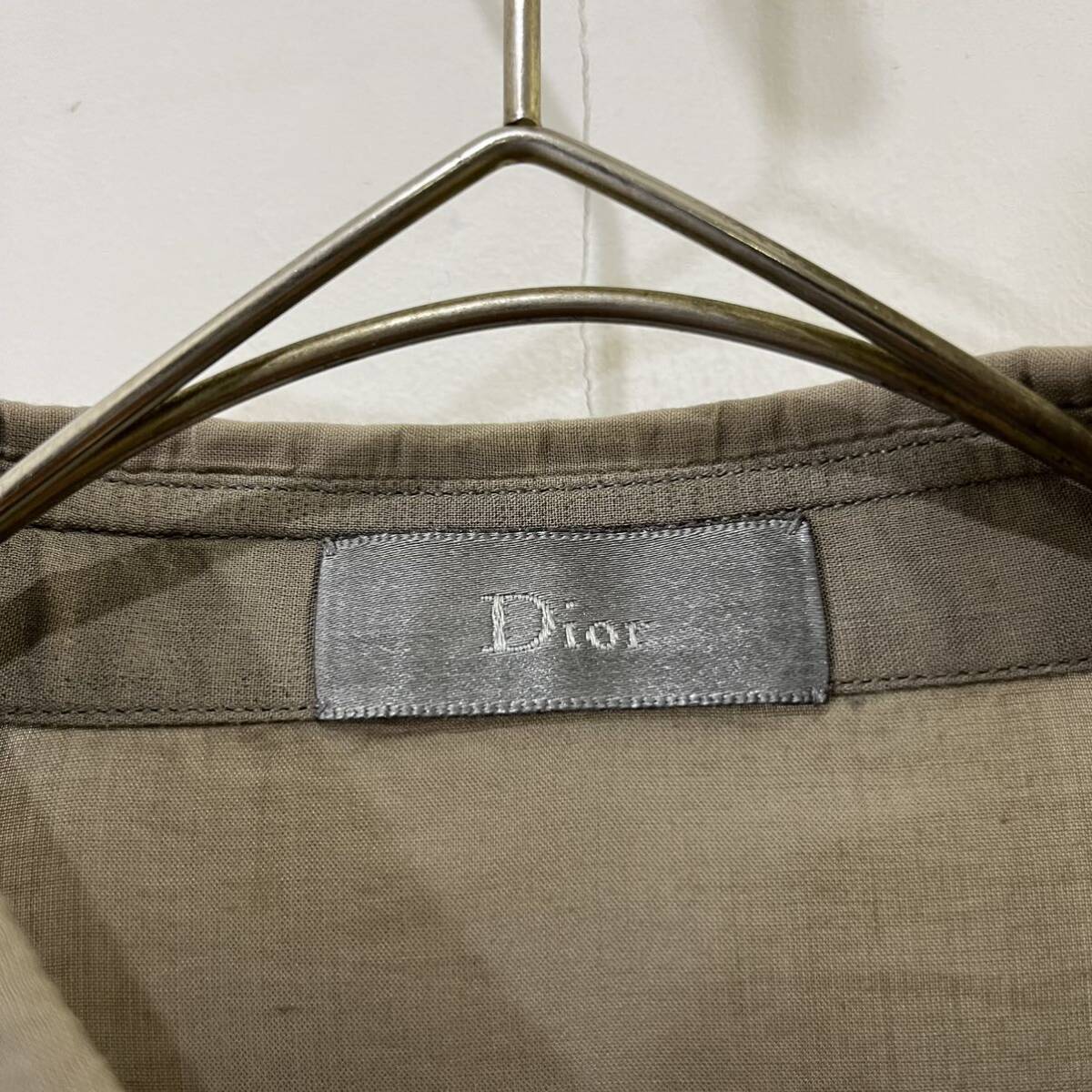 Dior Homme イタリア製 極上 ドレスシャツ 長袖シャツ コットンシャツ 薄手コットン 希少 ディオールオム【レターパックライト郵送可】N_画像8