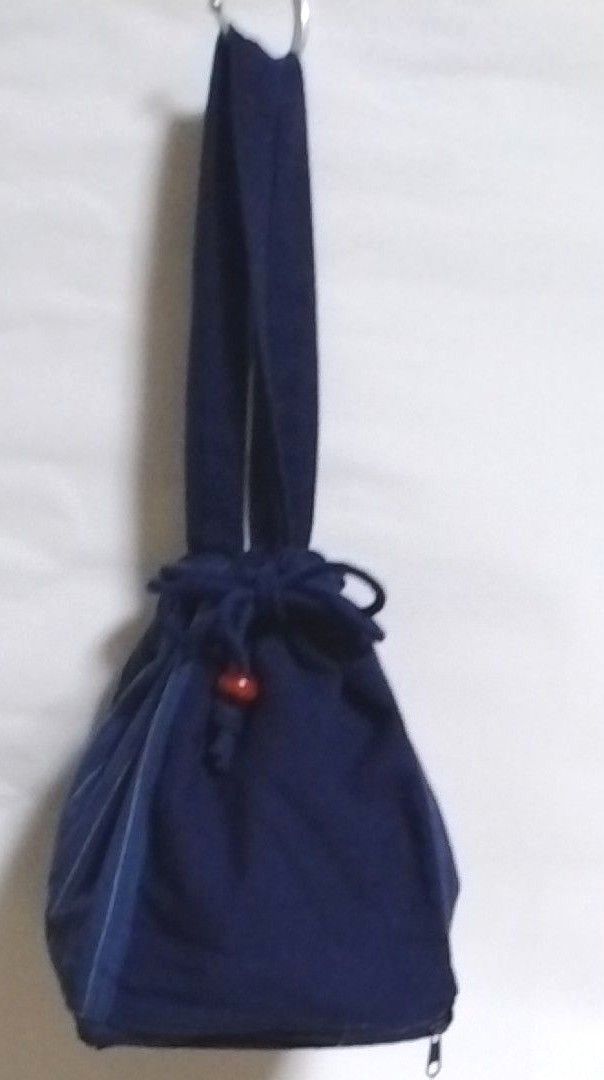 ト－トバッグ　手作り　手提げバッグ　折畳み式 巾着　お礼の絣手提げ袋