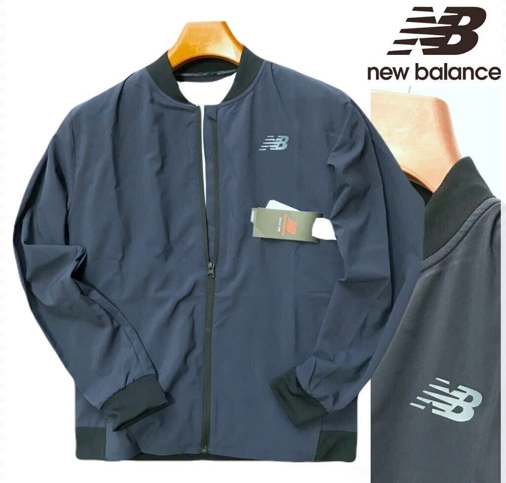 ◆H586新品【日本 XLサイズ】ネイビー 春夏 ニューバランス ゴルフに最適 ジャケット オールシーズンNew Balance GOLF ボンバージャケット_画像1