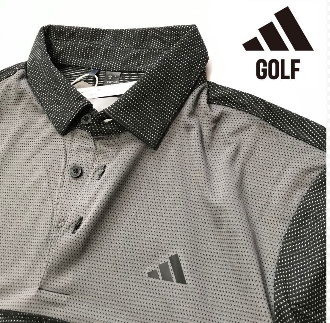 ▲B171新品 【メンズXL】黒 アディダスゴルフ ポロシャツ 長袖 adidas GOLF ゴルフウェア 高品質の画像1