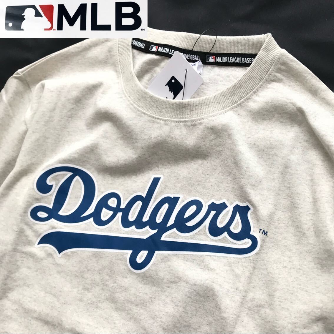 ▲B242新品 【メンズ3L (XXL) 】灰グレー ドジャース胸文字 ドジャース MLB ライセンス商品 メジャーリーグ 大谷翔平 T シャツ 半袖_画像1