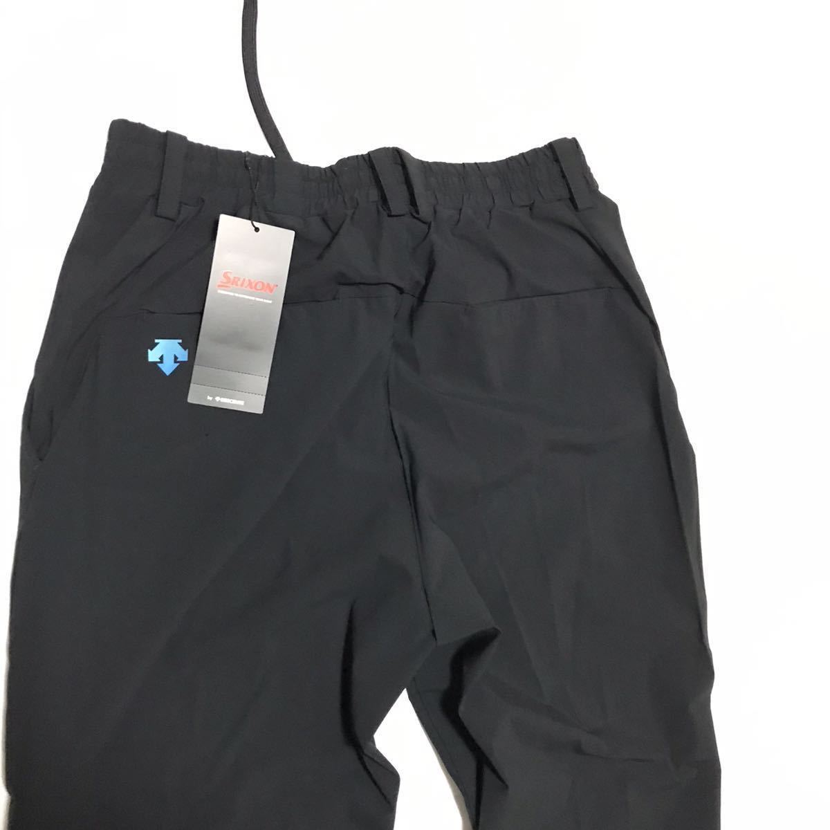 =K072 new goods [ men's XL(LL)] black Descente Srixon Golf long pants bottoms stretch . eminent contact cold sensation function star . Pro joint development (0)