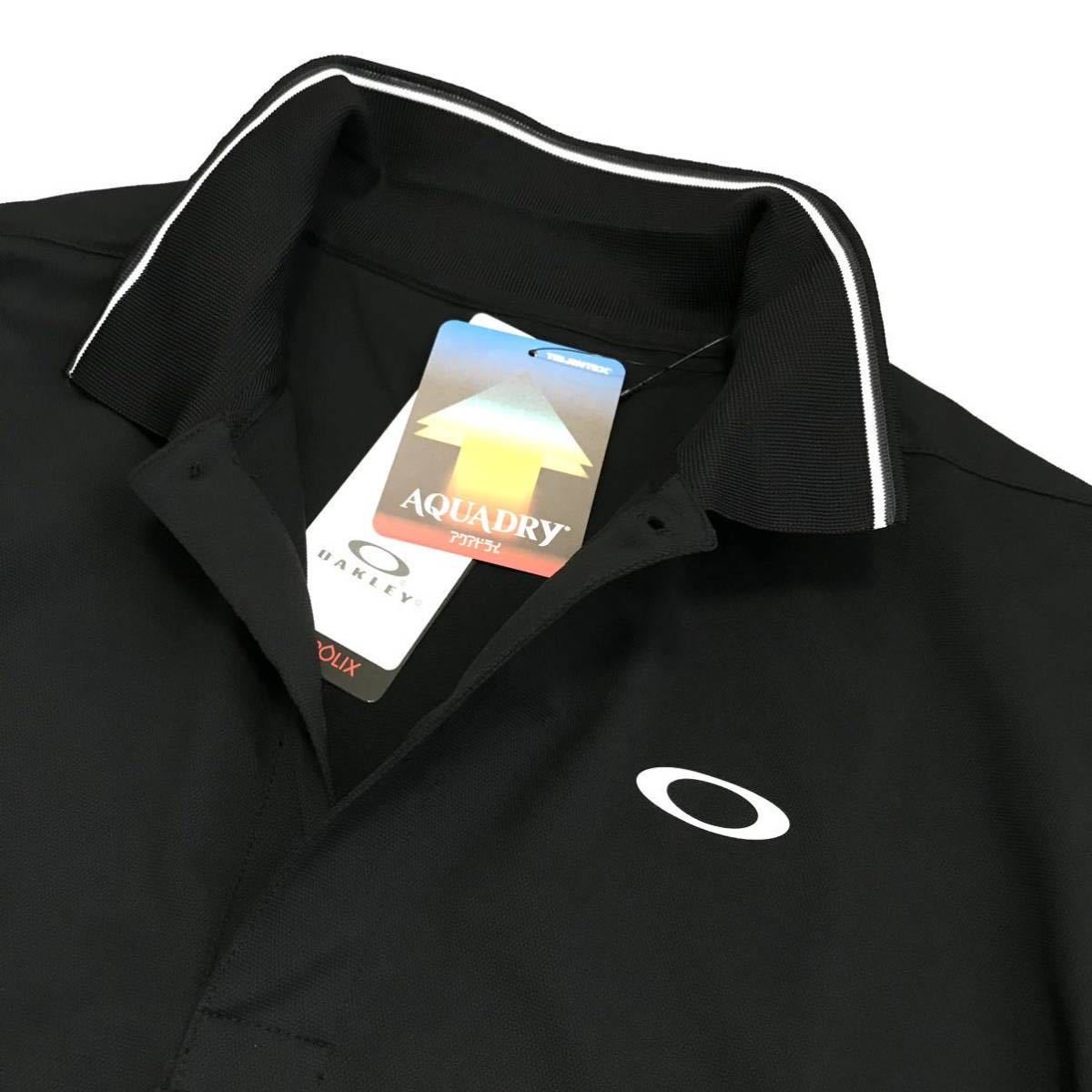♯C061新品【日本 XXLサイズ】黒ブラック ゴルフ 新品 オークリー Enhance SS Polo Essential 12.0ポロシャツ 半袖 吸汗速乾 総柄 OAKLEYの画像2