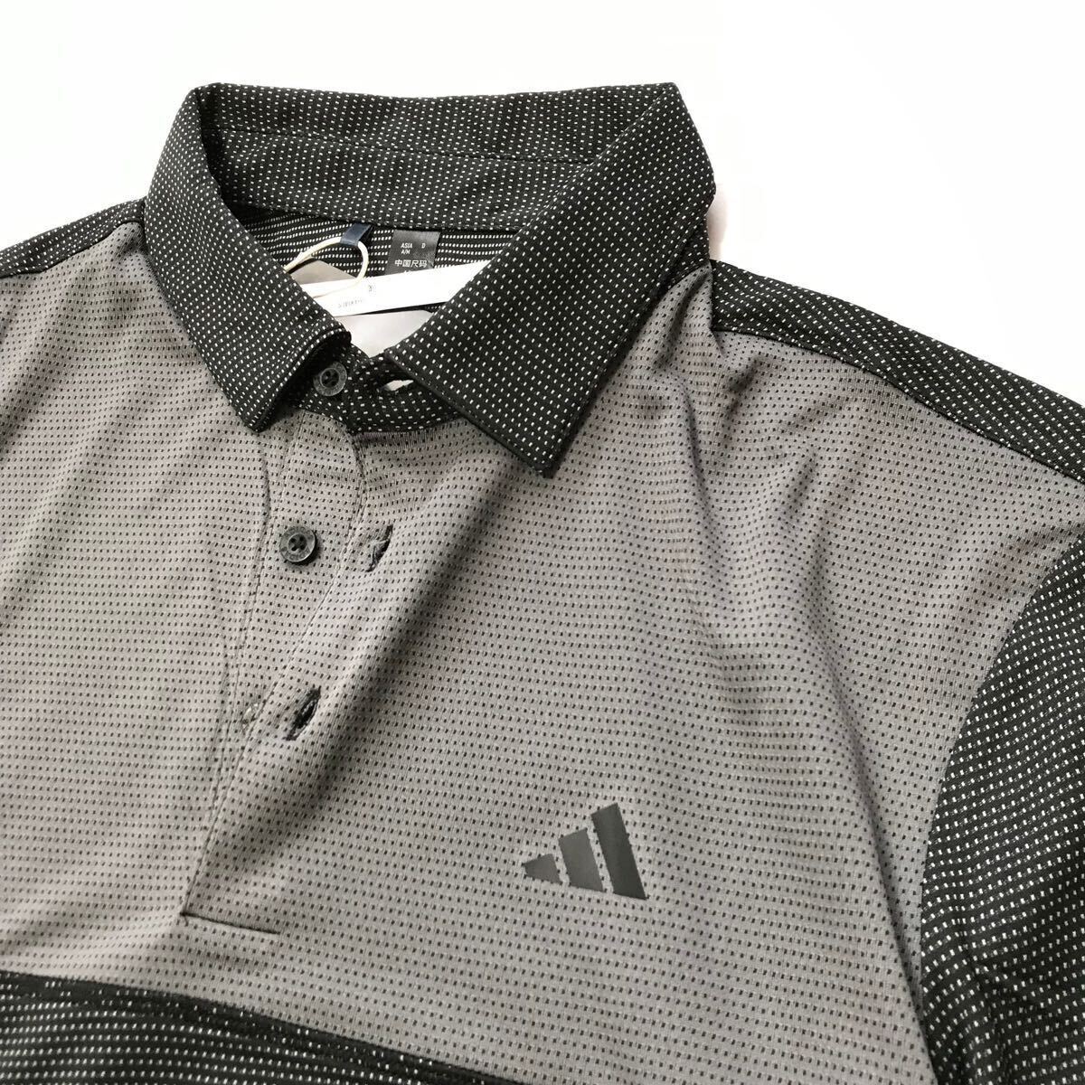 ▲B171新品 【メンズXL】黒 アディダスゴルフ ポロシャツ 長袖 adidas GOLF ゴルフウェア 高品質の画像5