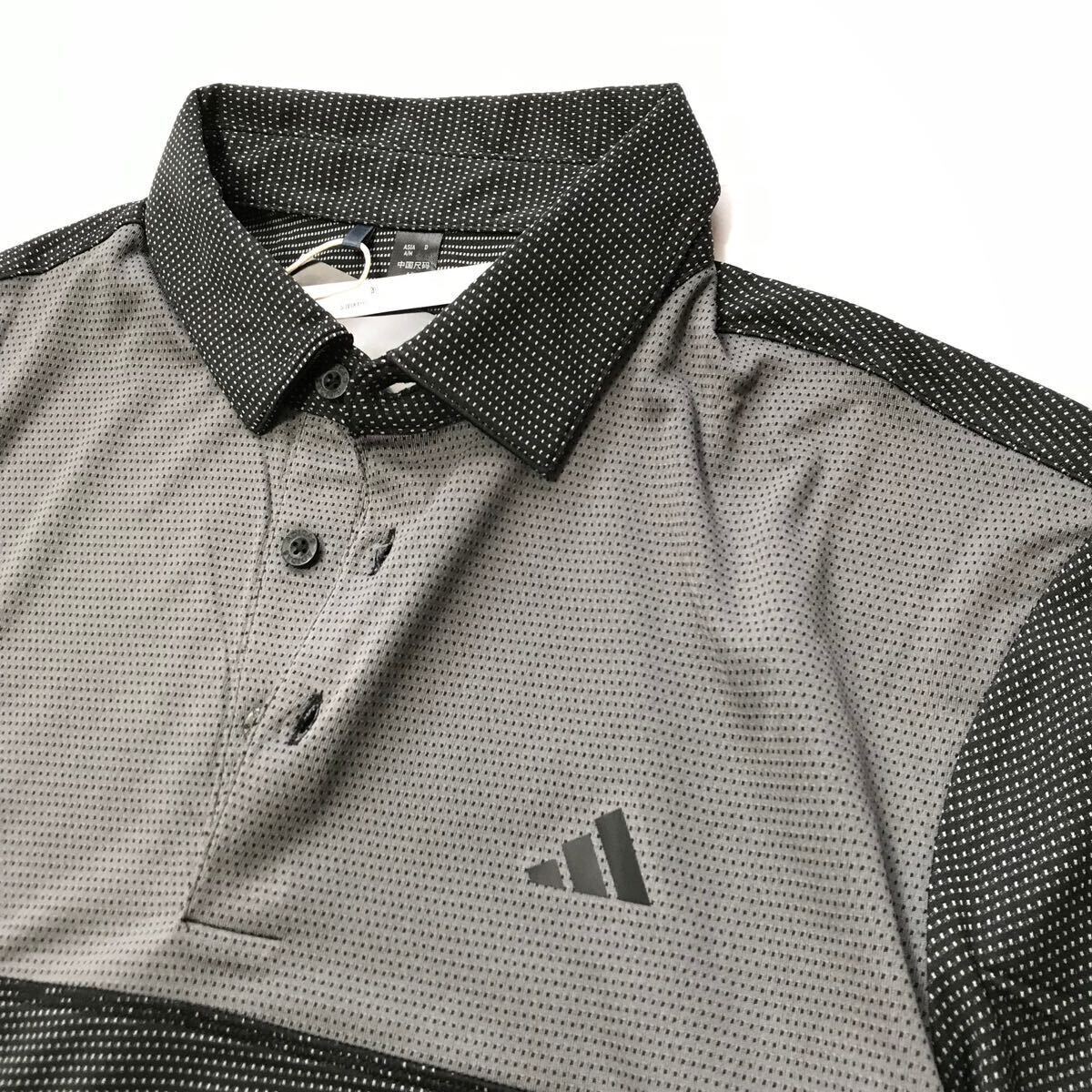 ▲B172新品 【メンズXXL】黒 アディダスゴルフ ポロシャツ 長袖 adidas GOLF ゴルフウェア 高品質_画像5