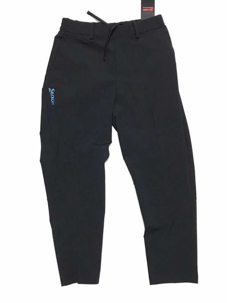 =K072 new goods [ men's XL(LL)] black Descente Srixon Golf long pants bottoms stretch . eminent contact cold sensation function star . Pro joint development (0)
