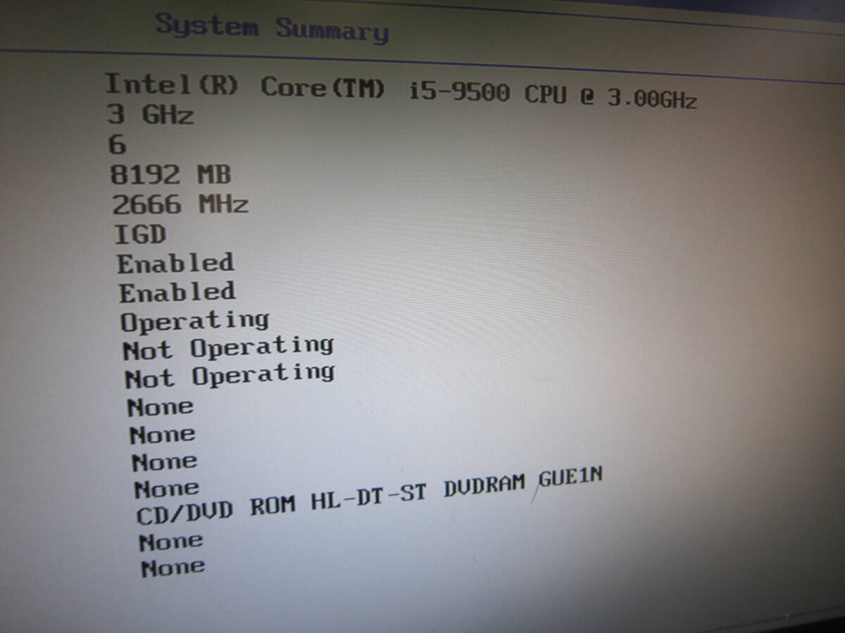 1090★NEC Mate MKM30E Core i5-9500 HDD/無 メモリ/8GB BIOS確認の画像2