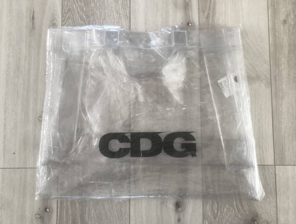[ прекрасный товар ]CDG PVC винил сумка задний прозрачный прозрачный большая сумка Comme des Garcons si-ti-ji- Logo пляж ручная сумка 