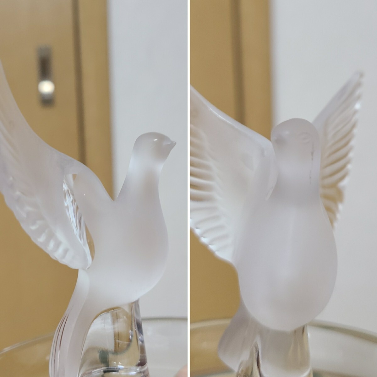 ラリック ガラス ピントレイ ？ 鳩 小鳥 bird バード リングトレイ ？ ルネ・ラリック R.LALIQUE LALIQUE 鳥の画像7