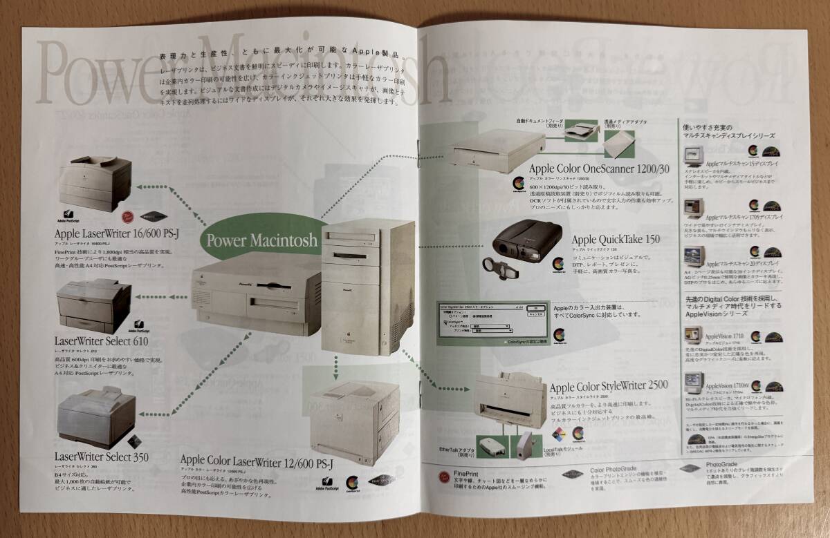 1996,97 year [Apple Apple computer peripherals,OS catalog 4 pcs. together Power Book Apple original printer ]Apple Computer Macintosh