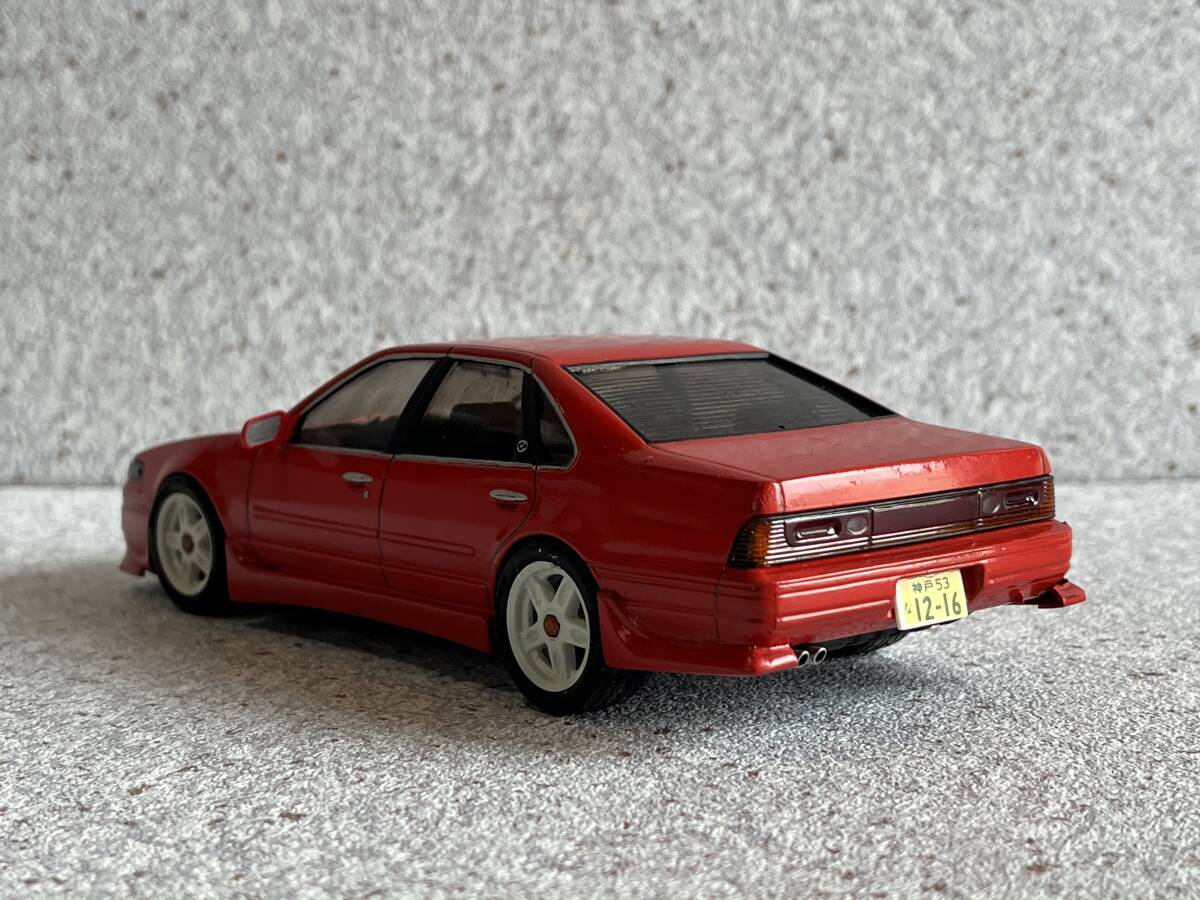 ジャンク扱いで！1/24 ③ セフィーロ（CEFIRO）完成品 改造ベース ドリフト 走り屋 日産自動車 旧車 昭和レトロ レッド ニッサンの画像6