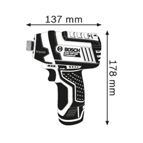 正規日本仕様 (ボッシュ) コードレスインパクトドライバー GDR10.8-LIN 2.0Ahバッテリ2個+充電器+キャリングケース 10.8V対応 BOSCH_画像3