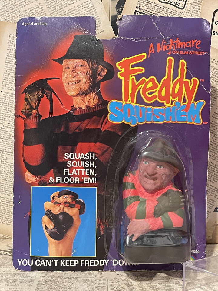 *1980 period / A Nightmare on Elm Street /freti/ figure / prompt decision Vintage / horror / that time thing /Freddy Krueger/Squish \'em Figure(80s/MOC) MO-230