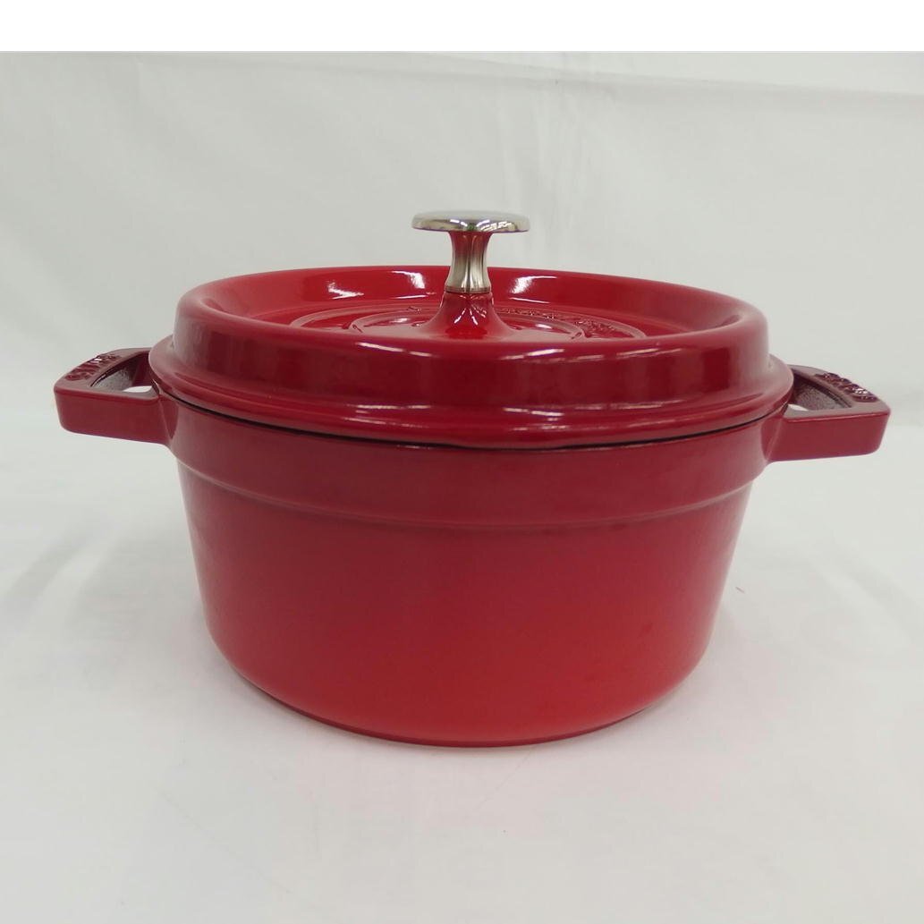 1円【良品】STAUB ストウブ/STAUBストウブ ココットロンド 20㎝ 2.2L/1102006/82の画像2