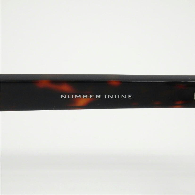 【ジャンク】NUMBER(N)INE ナンバーナイン/伊達メガネ べっ甲風/泰八郎謹製/77