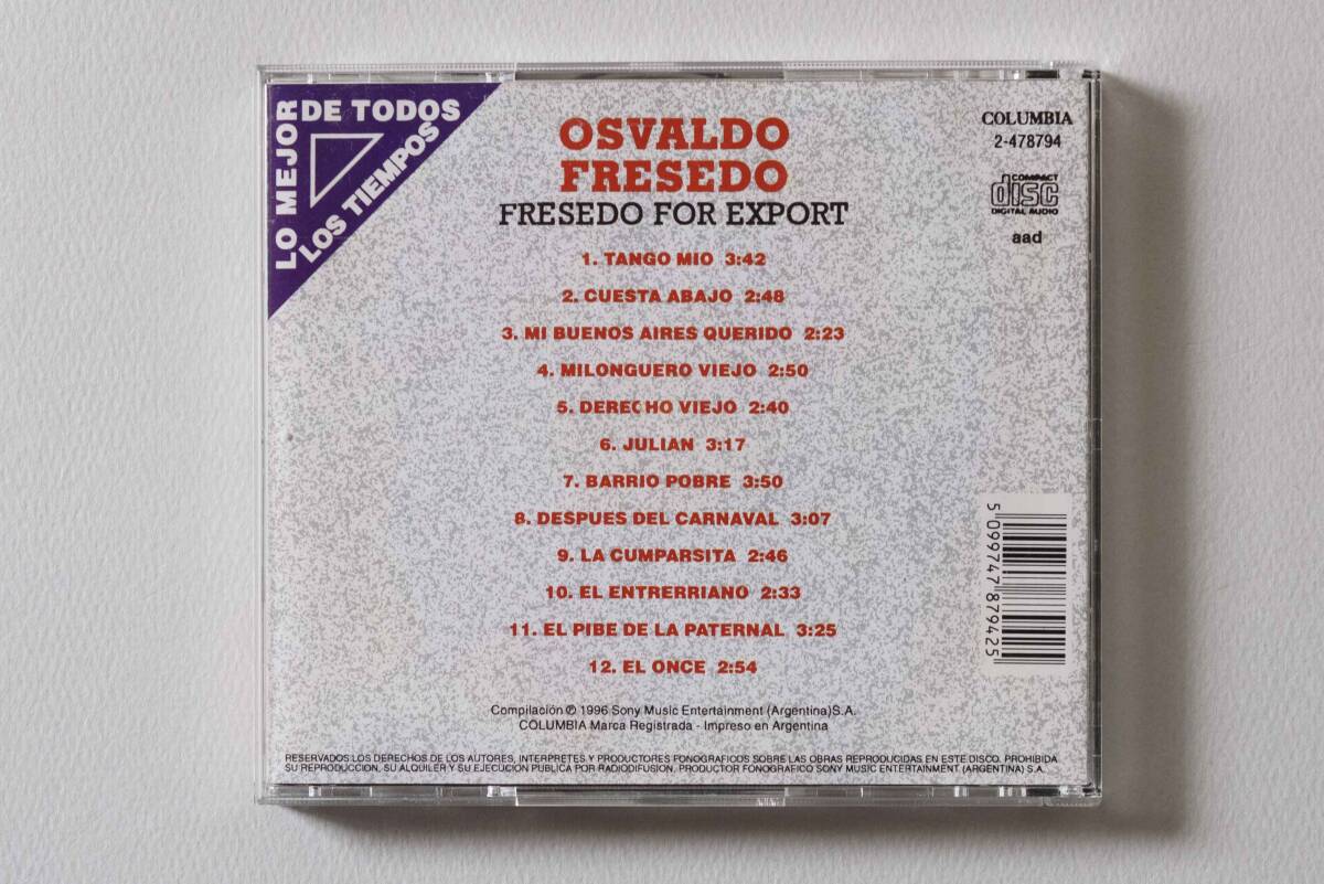 LO MEJOR DE TODOS LOS TIEMPOS / OSVALDO FRESEDO オスワルド・フレセド楽団　　　　COLOMBIA 2-478794_画像3