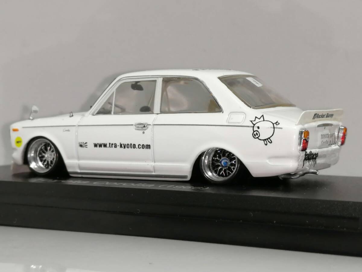 1/43 ノレブ Toyota Corolla (1966）改 アルミ 深リム ローダウン 改造 カローラ Rocket Bunny PANDEM デカール カスタム 国産名車 の画像4