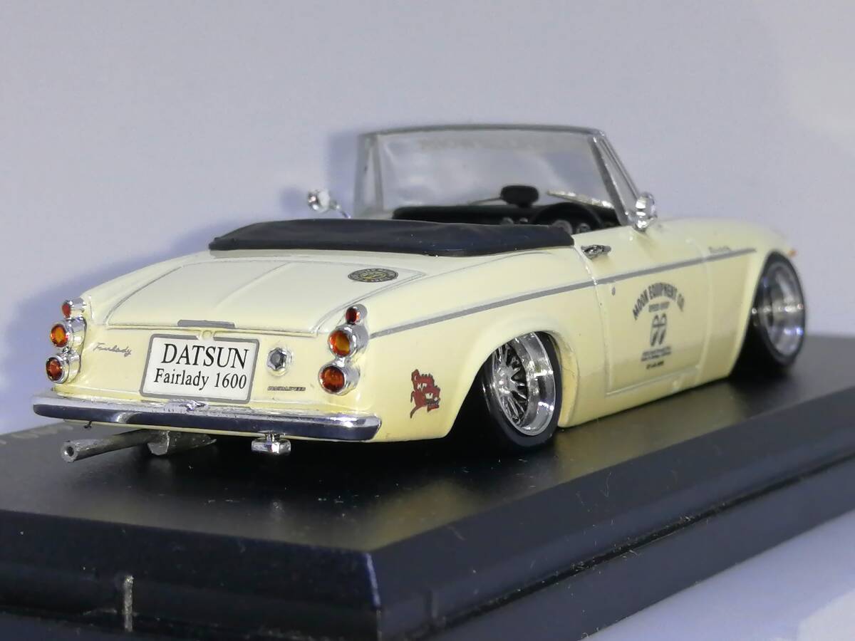 1/43 ノレブ DATSUN Fairlady 1600 (1967) 改 アルミ 深リム ローダウン 改造 フェアレディ1600 Fスポイラー Mooneyes デカール カスタムの画像2