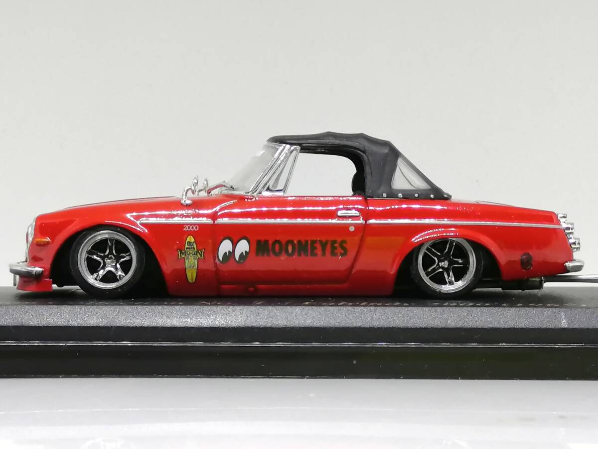 1/43 ノレブ DATSUN Fairlady 2000 (1967) 改 アルミ 深リム ローダウン 改造 フェアレディ2000 Fスポイラー Mooneyes デカール カスタム の画像7