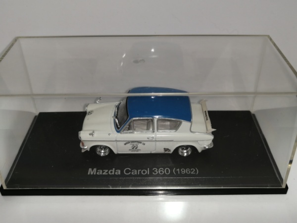 1/43 ノレブ Mazda Carol 360 (1962）改 アルミ 深リム ローダウン 改造 キャロル F/Rスポイラー Mooneyes デカール カスタム 国産名車_画像9