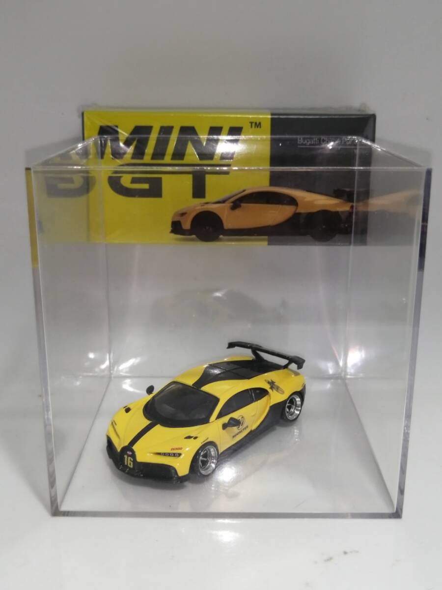 1/64 miniGT Bugatti Chiron Pur Sport 改 アルミ 深リム カスタム Mooneyes デカール カスタム の画像9