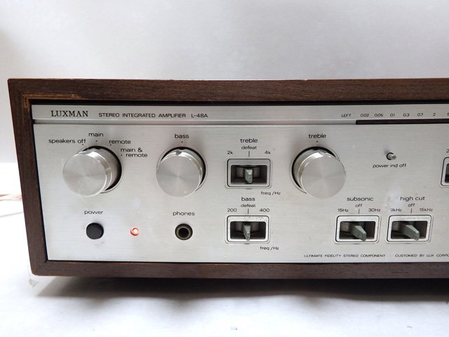 現状品/出音可 LUXMAN ラックスマン L-48A ステレオプリメインアンプの画像3