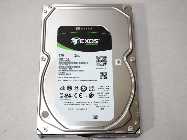 1 piece Seagate Exos 7E8 ST2000NM003A SAS 2TB 12.0Gb/s 7200rpm 3.5 -inch hard disk HDD normal / period of use ultimate little / operation guarantee 