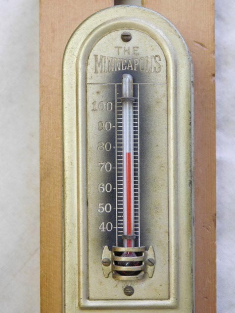 ビンテージ【THE MINNEAPOLIS MODEL 77】TEMPERATURE CHANGE 温度 湿度 気圧 特殊 掛時計 機械式 USAの画像6
