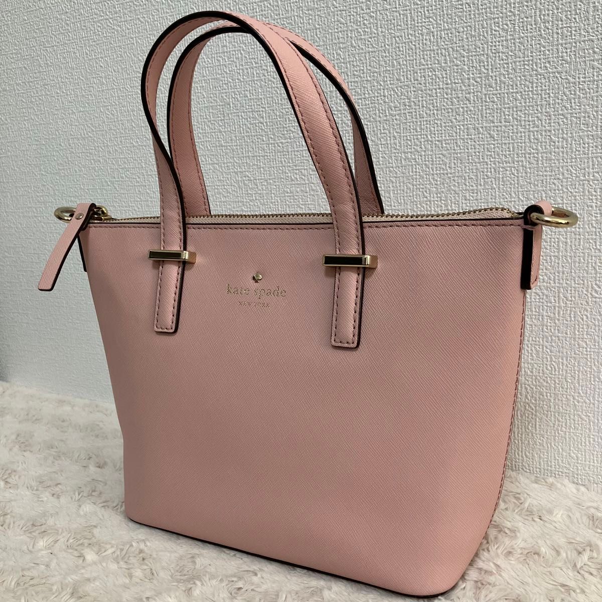 【美品】Kate spade ケイトスペード レザーショルダーバッグ ピンク