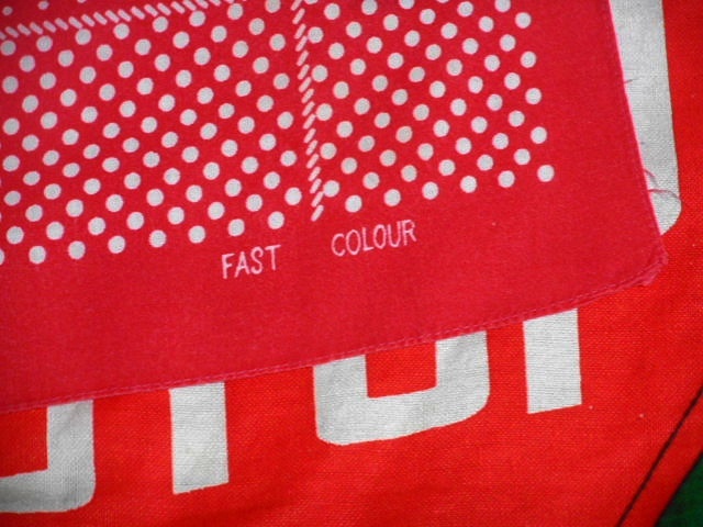 ★人気のポルカドットプリント★Made in USA製アメリカ製FAST COLOURファーストカラービンテージプリントバンダナ赤40s40年代50s50年代小版_画像3