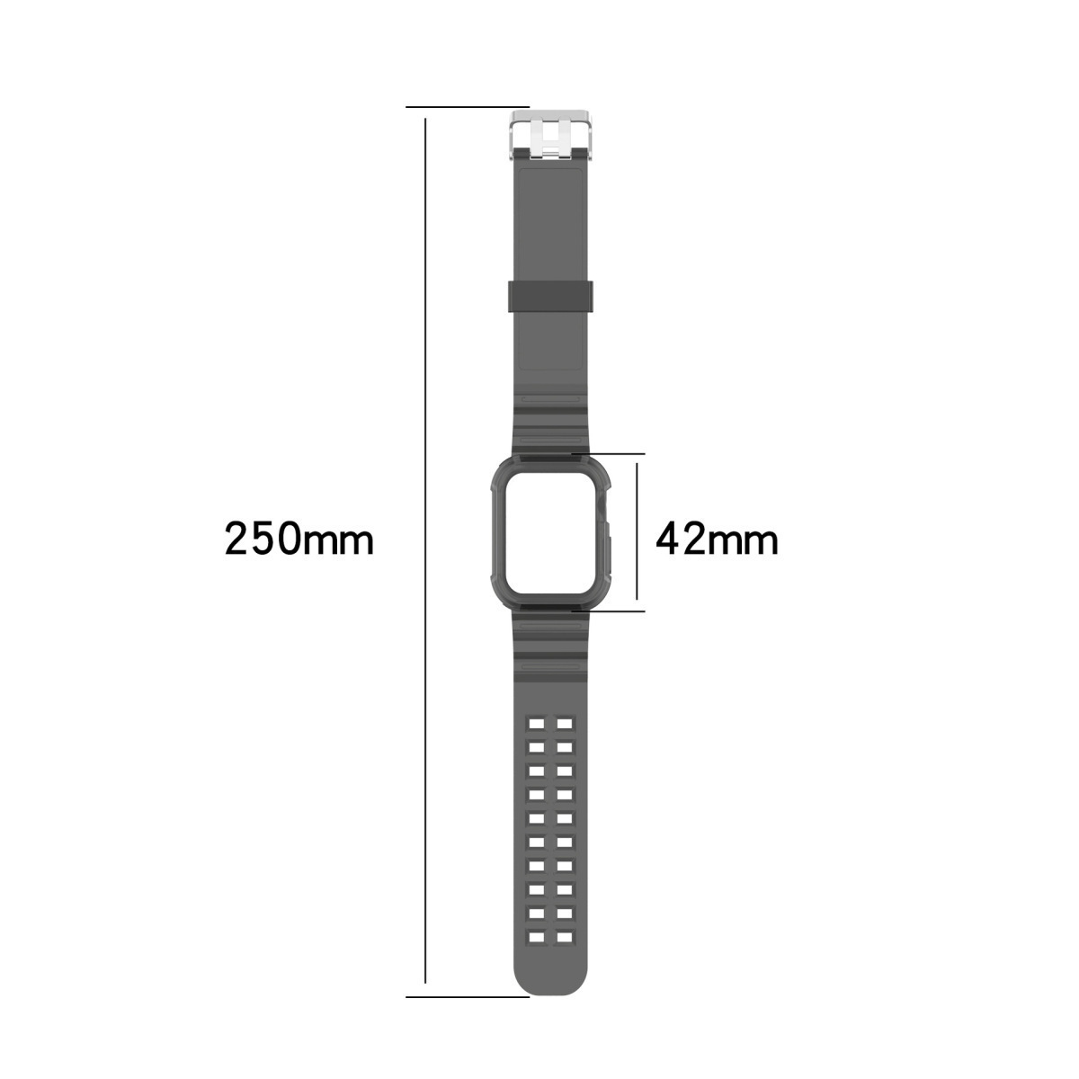 アップルウォッチ バンド Apple Watch クリアバンド ブラック 38mm 40mm 41mm Series SE2 SE 8 7 6 5 4 3 2 1 TPU 耐衝撃 通気性抜群の画像3