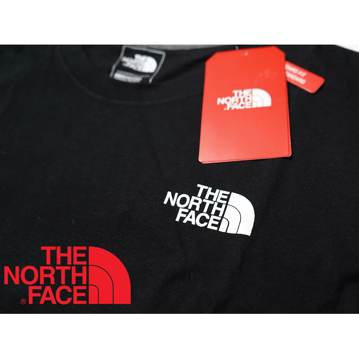 【新品本物 USA購入】THE NORTH FACE ノースフェイス ■ Red Box Logo Tee ■ ブラックホワイト / S ■Tシャツ ボックスロゴ 海外限定_画像5