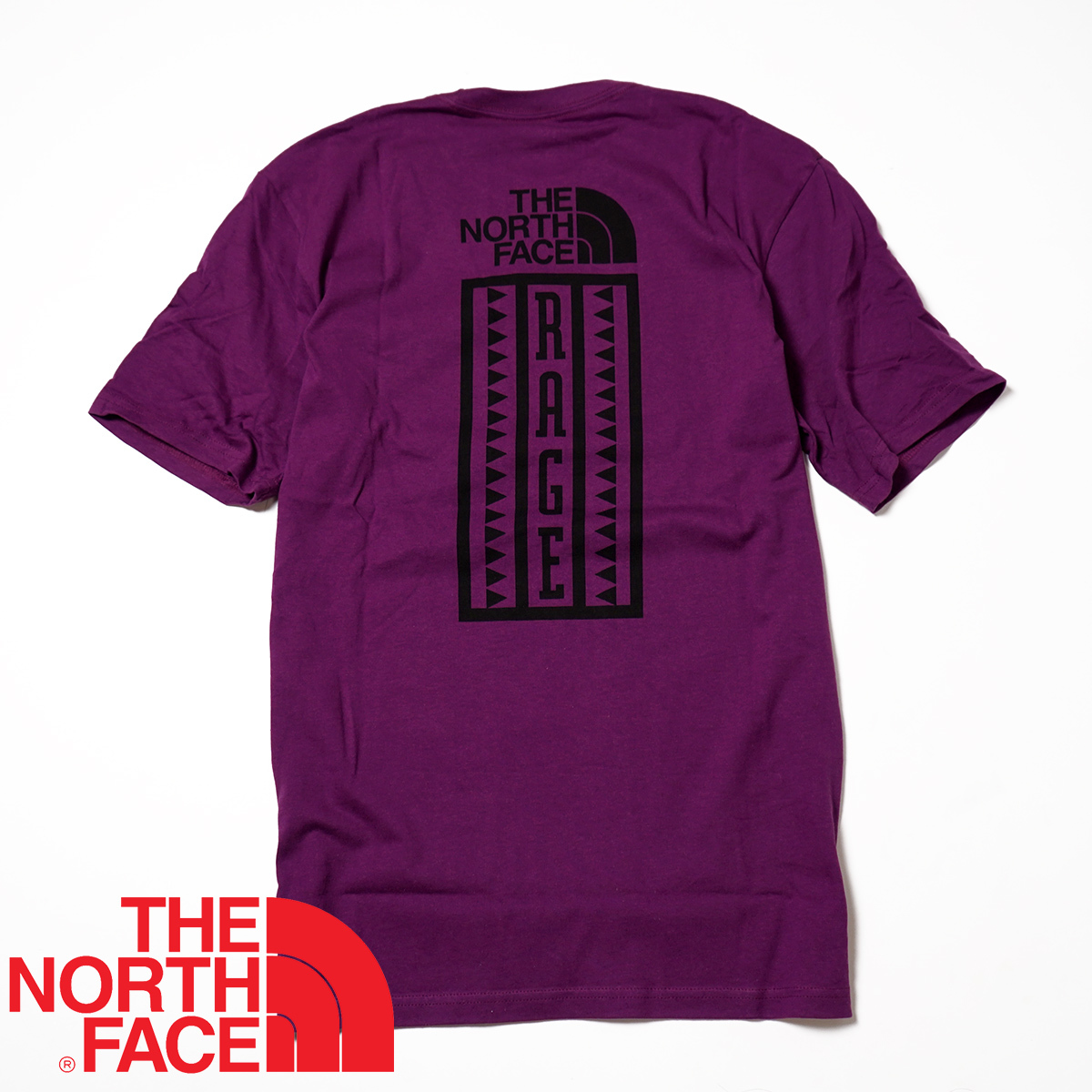 【新品本物 USA購入】THE NORTH FACE ノースフェイス ■ HALF DOME HEAVYWEIGHT TEE ■ パープル / M ■Tシャツ レイジ ロゴ 海外限定_画像2