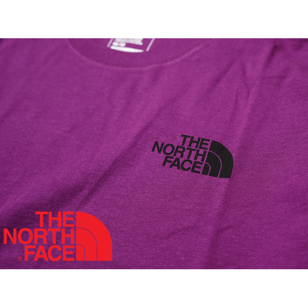 【新品本物 USA購入】THE NORTH FACE ノースフェイス ■ HALF DOME HEAVYWEIGHT TEE ■ パープル / M ■Tシャツ レイジ ロゴ 海外限定_画像6