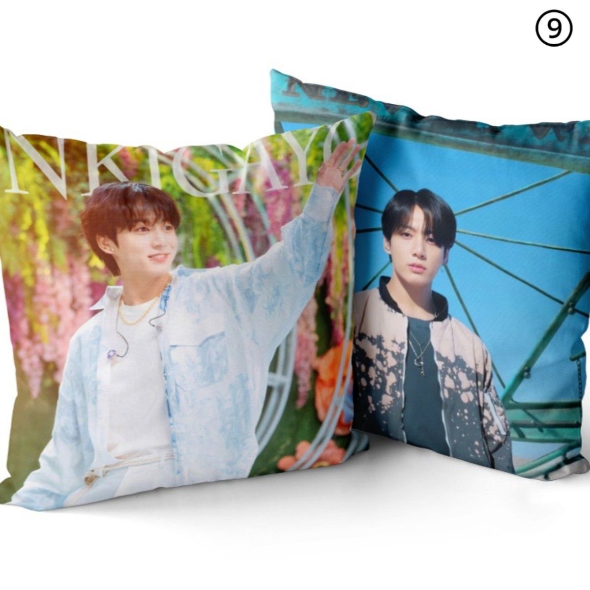 BTS グク クッションカバー 45 ふわさら 再入荷 BTS グク クッションカバー45×45 JUNGKOOK 裏表別柄|Yahoo