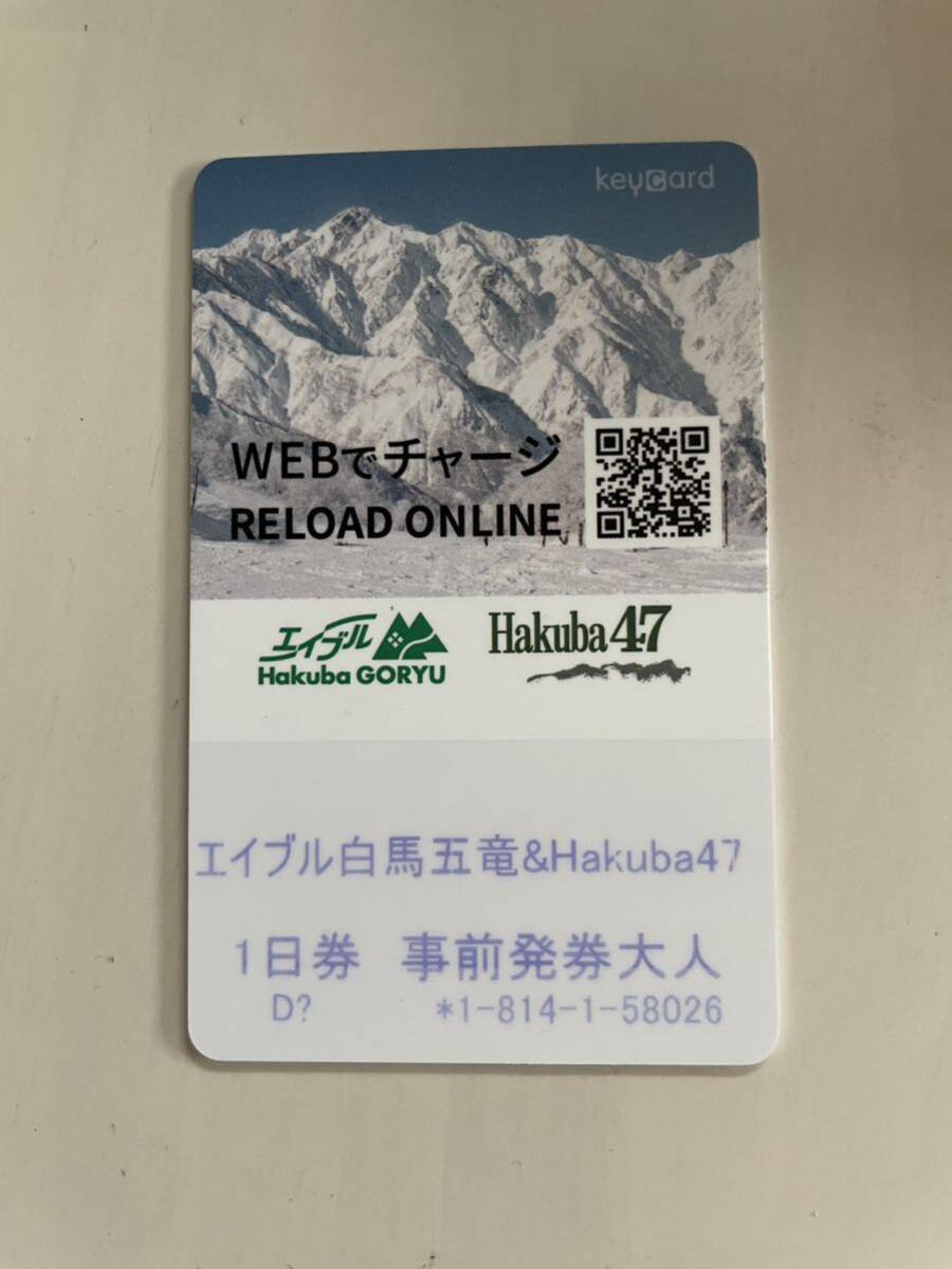エイブル白馬五竜＆Hakuba47 スキー場 リフト券 1日券の画像1